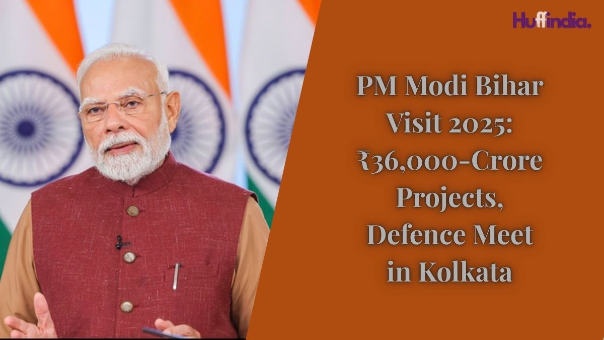 PM Modi Bihar Visit 2025 ₹36,000-Crore Projects, Defence Meet in Kolkata
