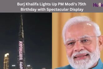 Burj Khalifa Lights Up to Celebrate PM Modi's 75th Birthday | Dubai Honours Indian PM