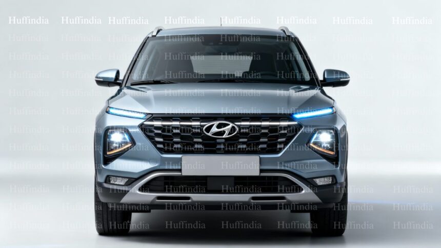 2025 Hyundai Venue facelift with modern split headlamp design and bold front grille
