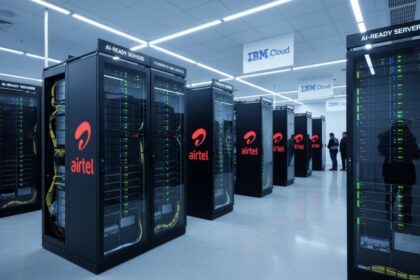 Airtel-IBM AI-ready servers in a data center