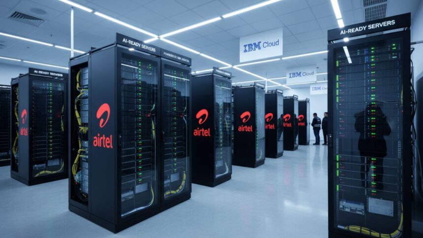Airtel-IBM AI-ready servers in a data center