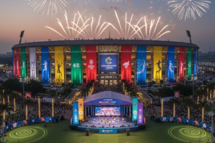Motera Stadium in Ahmedabad adorned for 2030 Commonwealth Games