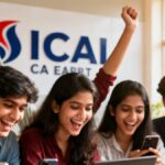 Students eagerly checking their ICAI CA Final exam results online