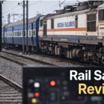 Indian Railways train at a signal