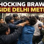 WWE-style fight inside Delhi Metro