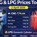 CNG LPG price today 2 April 2026