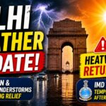 Delhi rain and heatwave update