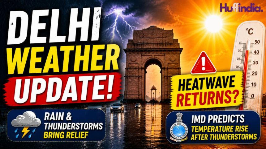 Delhi rain and heatwave update