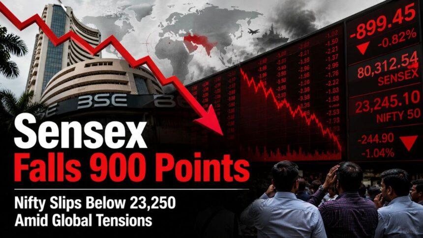 Sensex Falls 900 Points
