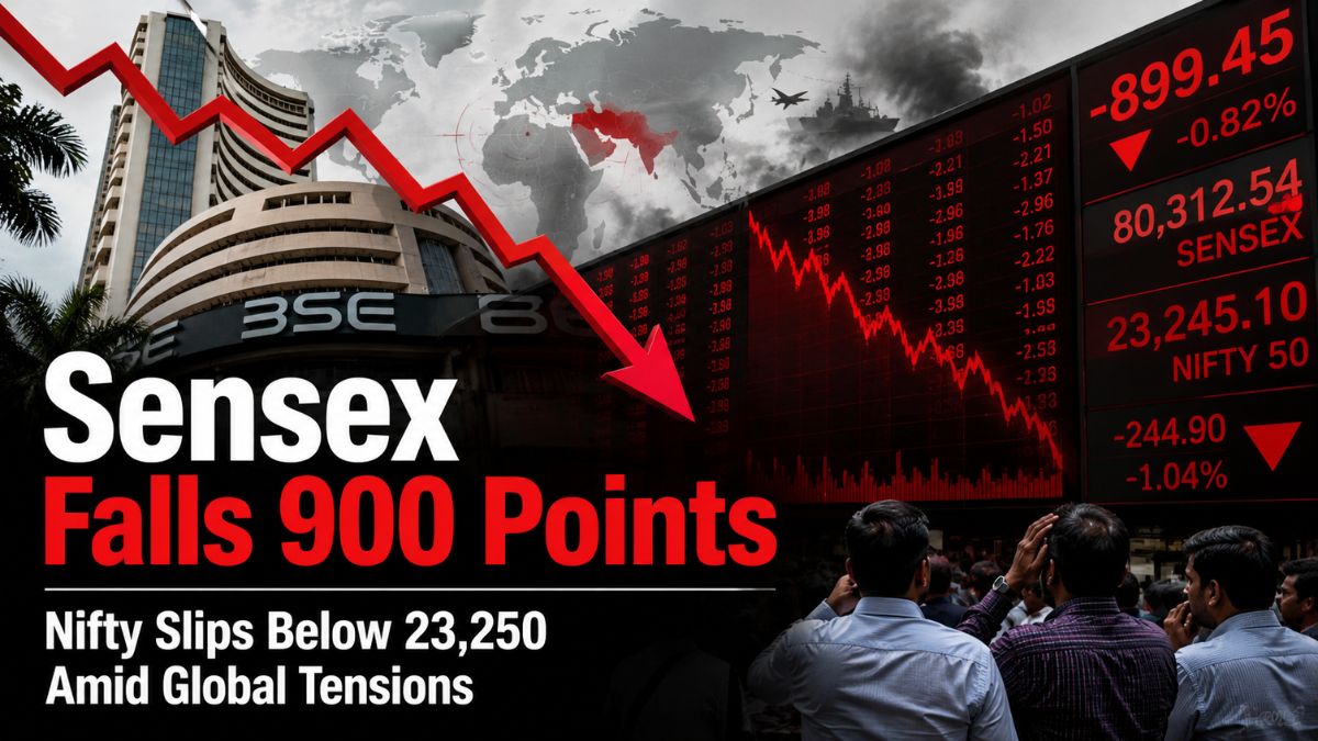 Sensex Falls 900 Points