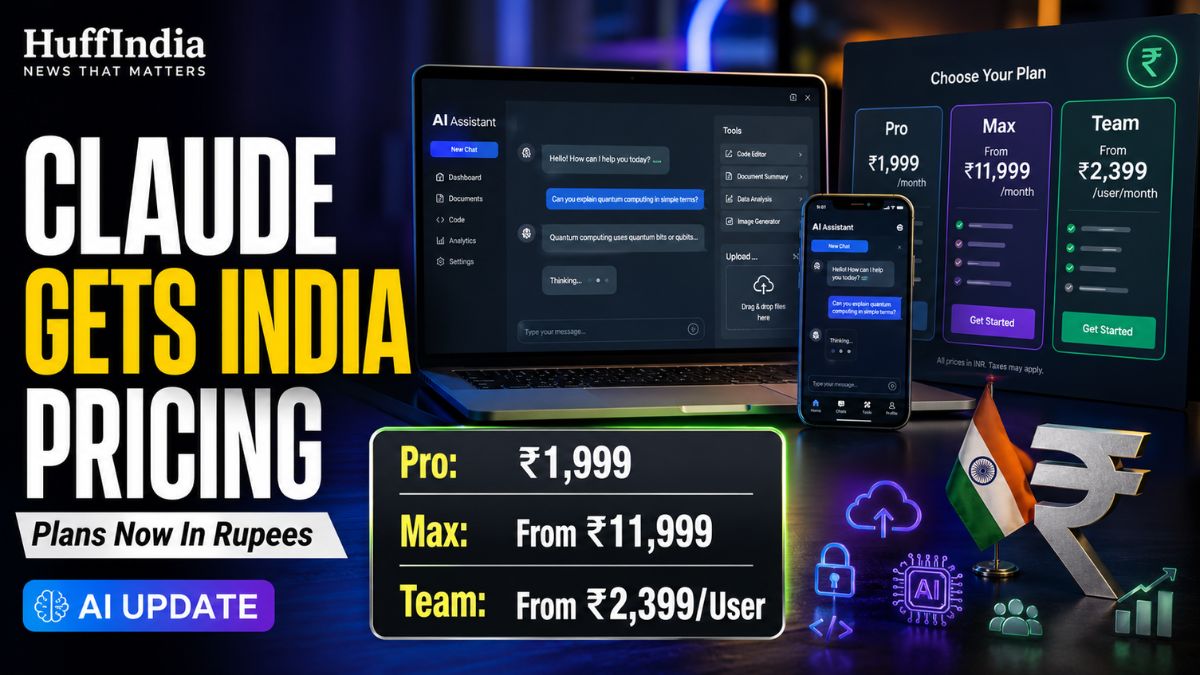 Anthropic Introduces India Pricing for Claude AI: Here's What Pro, Max and Team Plans Cost Anthropic Claude India pricing