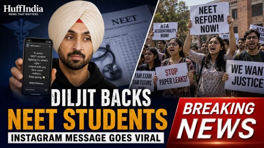 Diljit Dosanjh supports NEET protesters