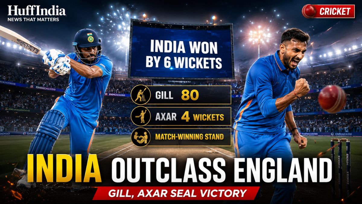 Shubman Gill, Axar Patel Star as India Beat England by Six Wickets in Thrilling ODI India vs England ODI