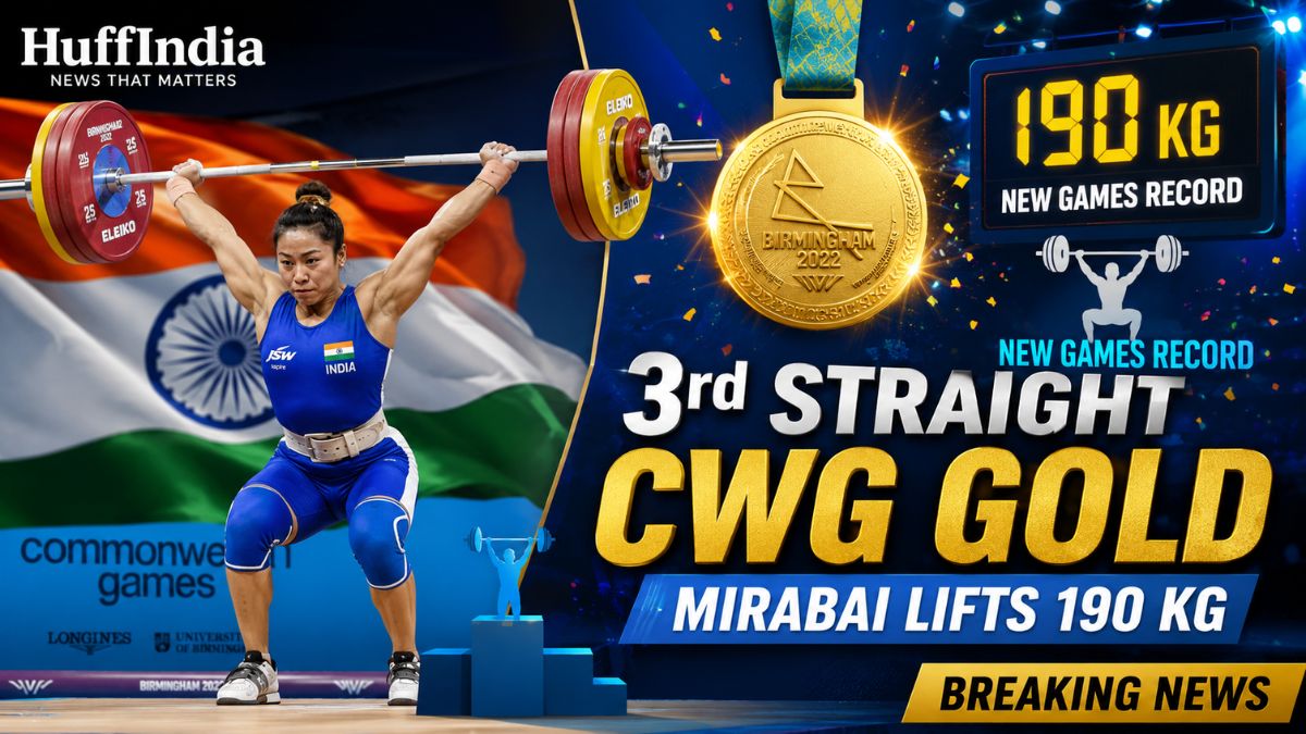 Three CWG Golds in a Row! Mirabai Chanu Creates History With 190 kg Lift Mirabai Chanu Commonwealth Games gold